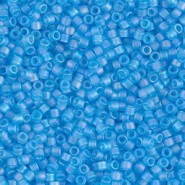 Miyuki Delica Perlen 11/0 - Matted transparent ocean blue ab DB-1284